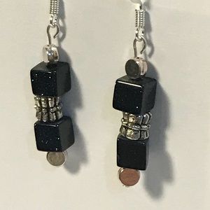 BNWT- Sterling Silver and Blue Sandstone earrings each pair handmade by Liange